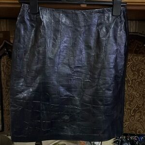 Real leather skirt waist 17 “ length is 20 inches